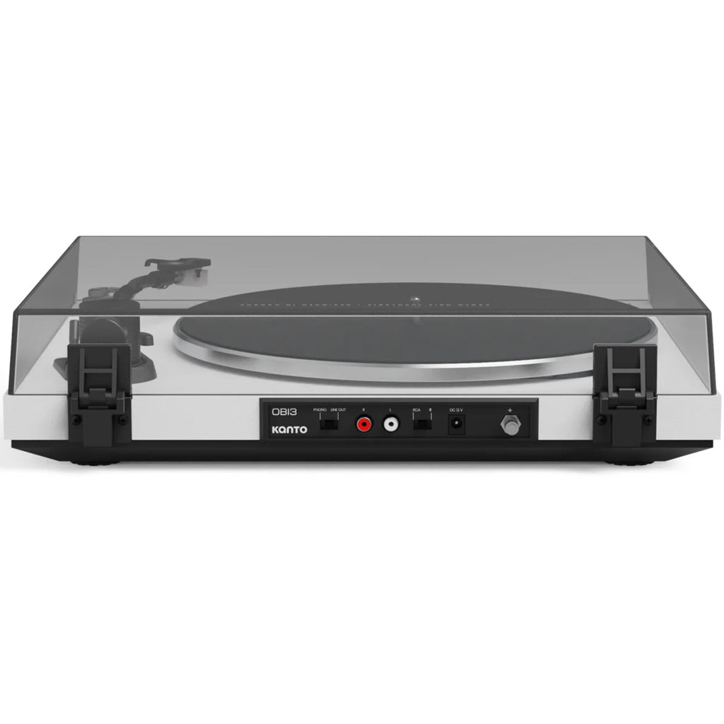 Kanto Audio OBI3 turntable, in white, rear view