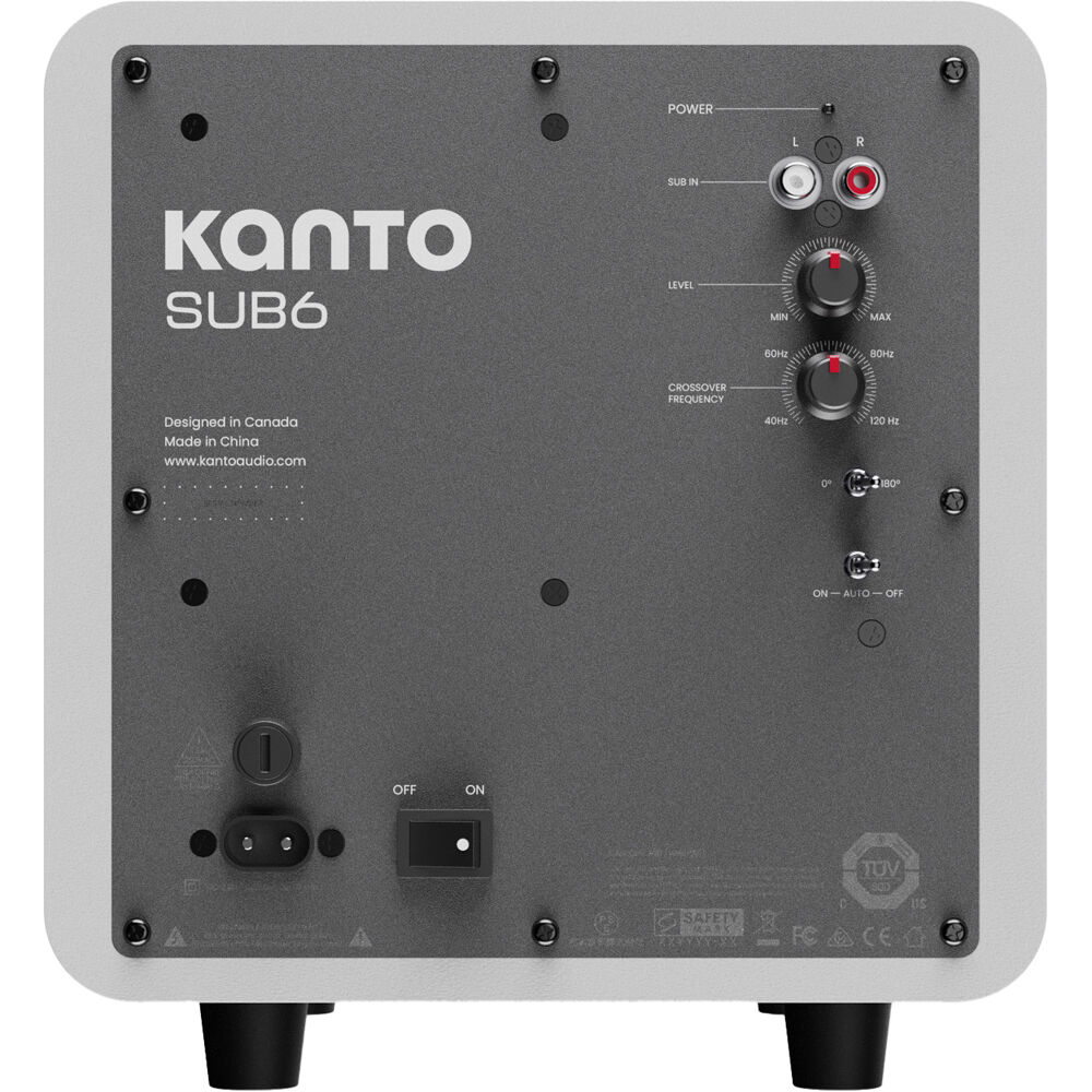 Kanto Audio SUB6V subwoofer, black front view