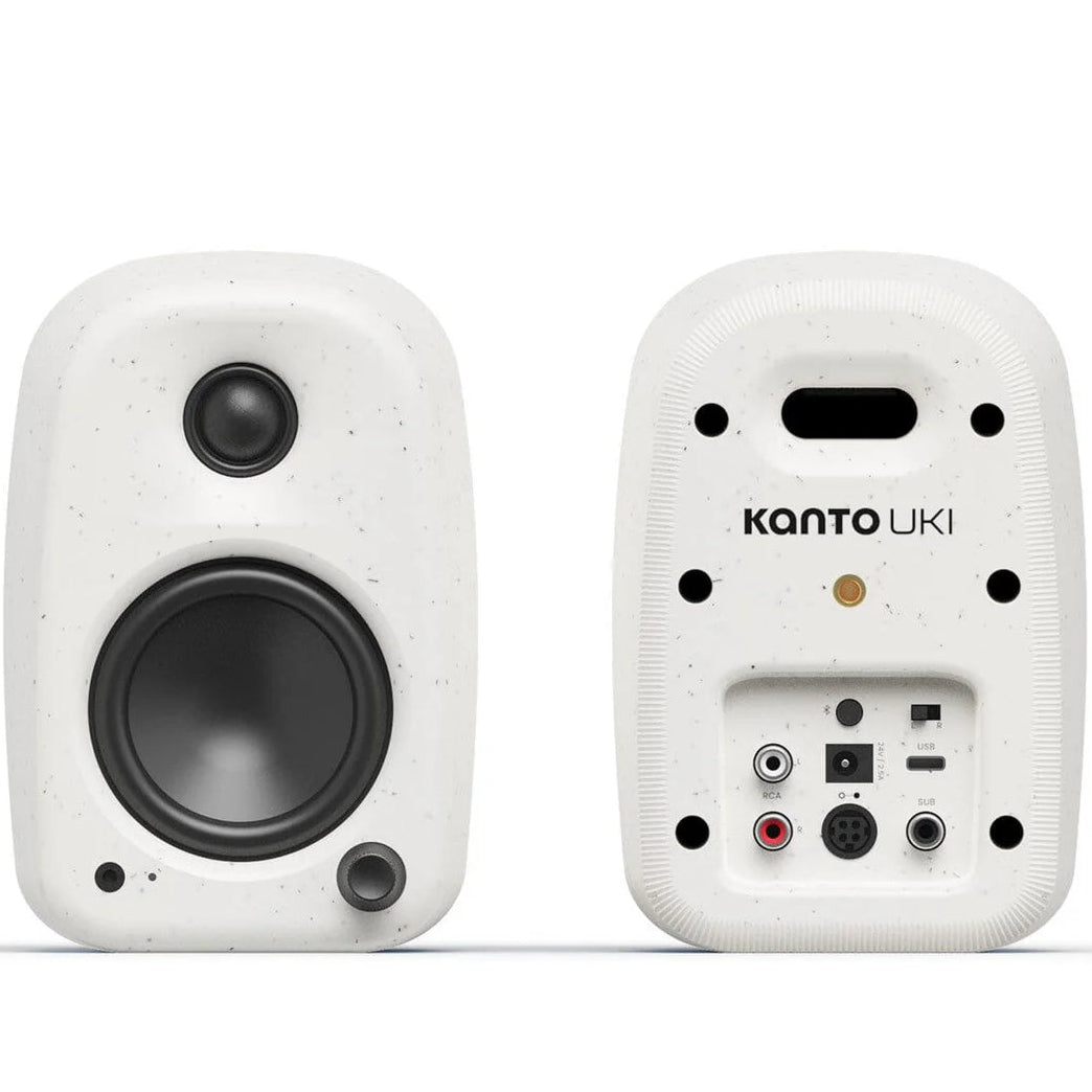 Kanto Audio UKI desktop speakers with Bluetooth, active bookshelf speakers, 100W output, designed for clear, high-quality sound.