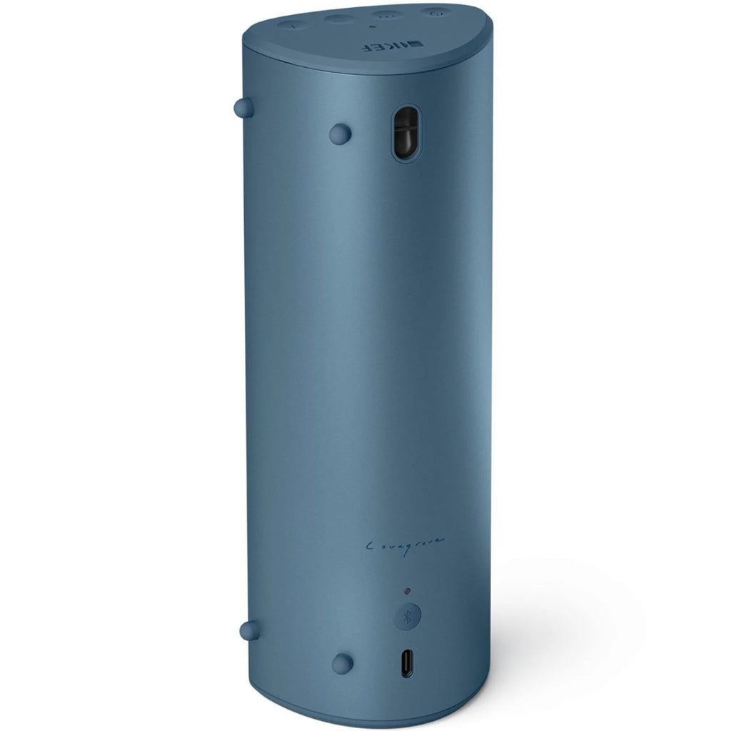 KEF Muo portable speakers, blue back view