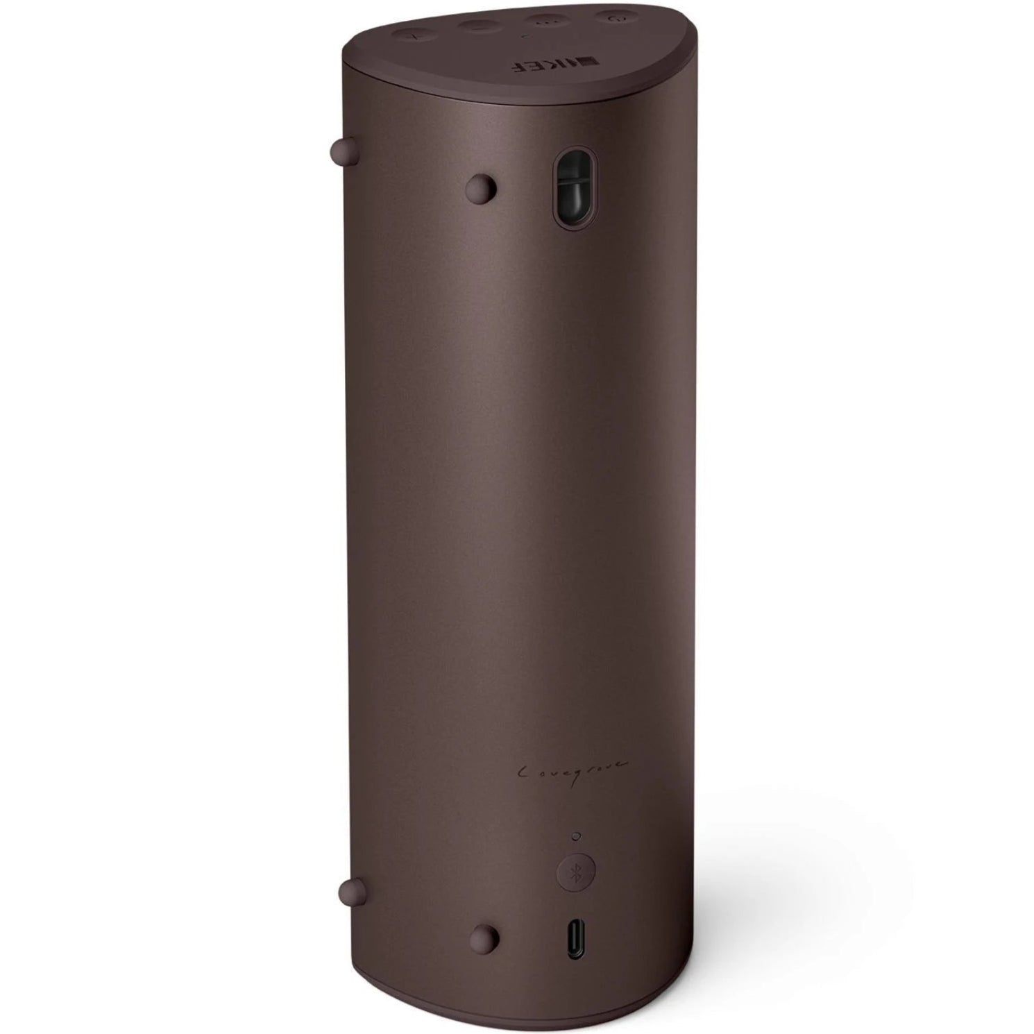 KEF Muo portable speakers, brown back view