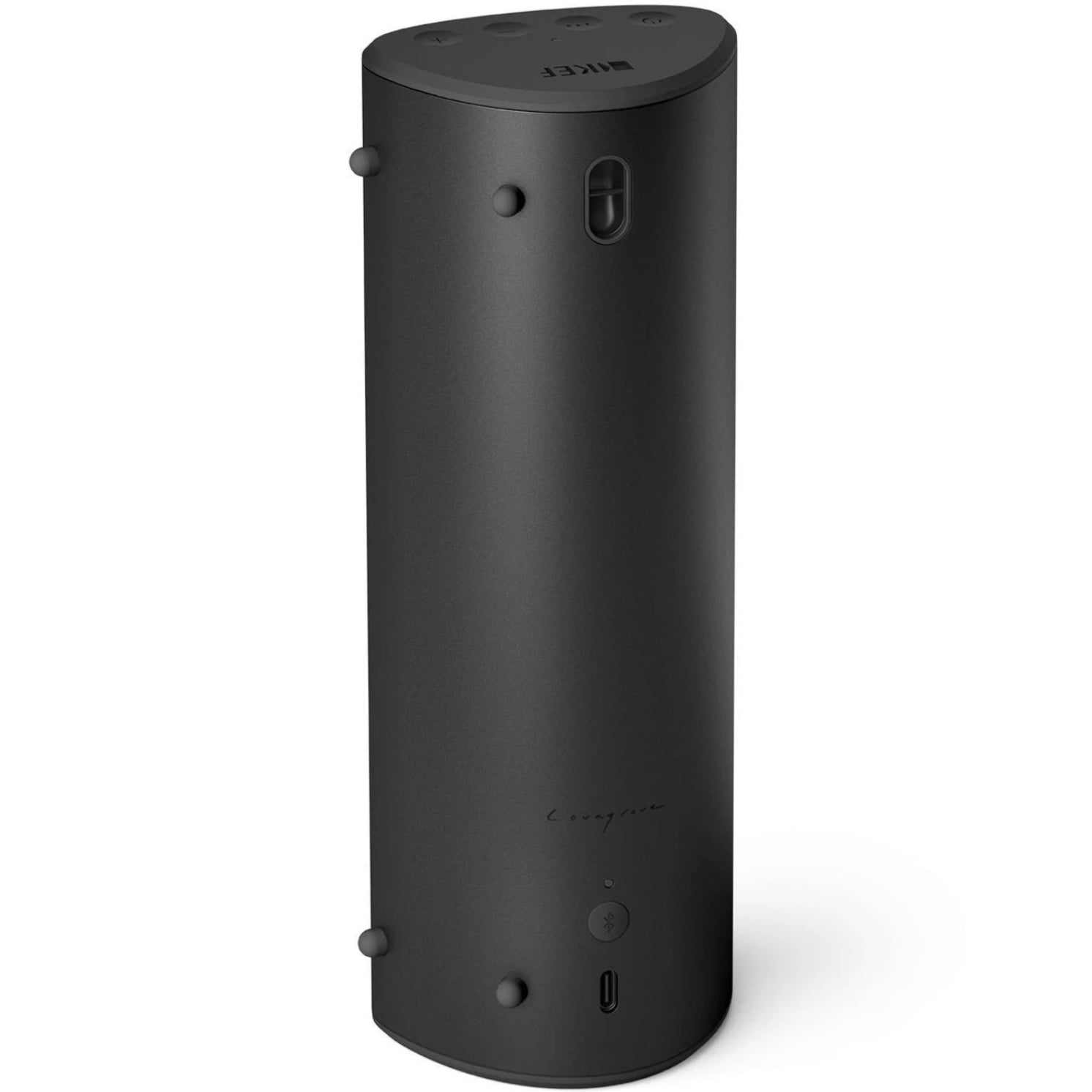 KEF Muo portable speakers, midnight back view