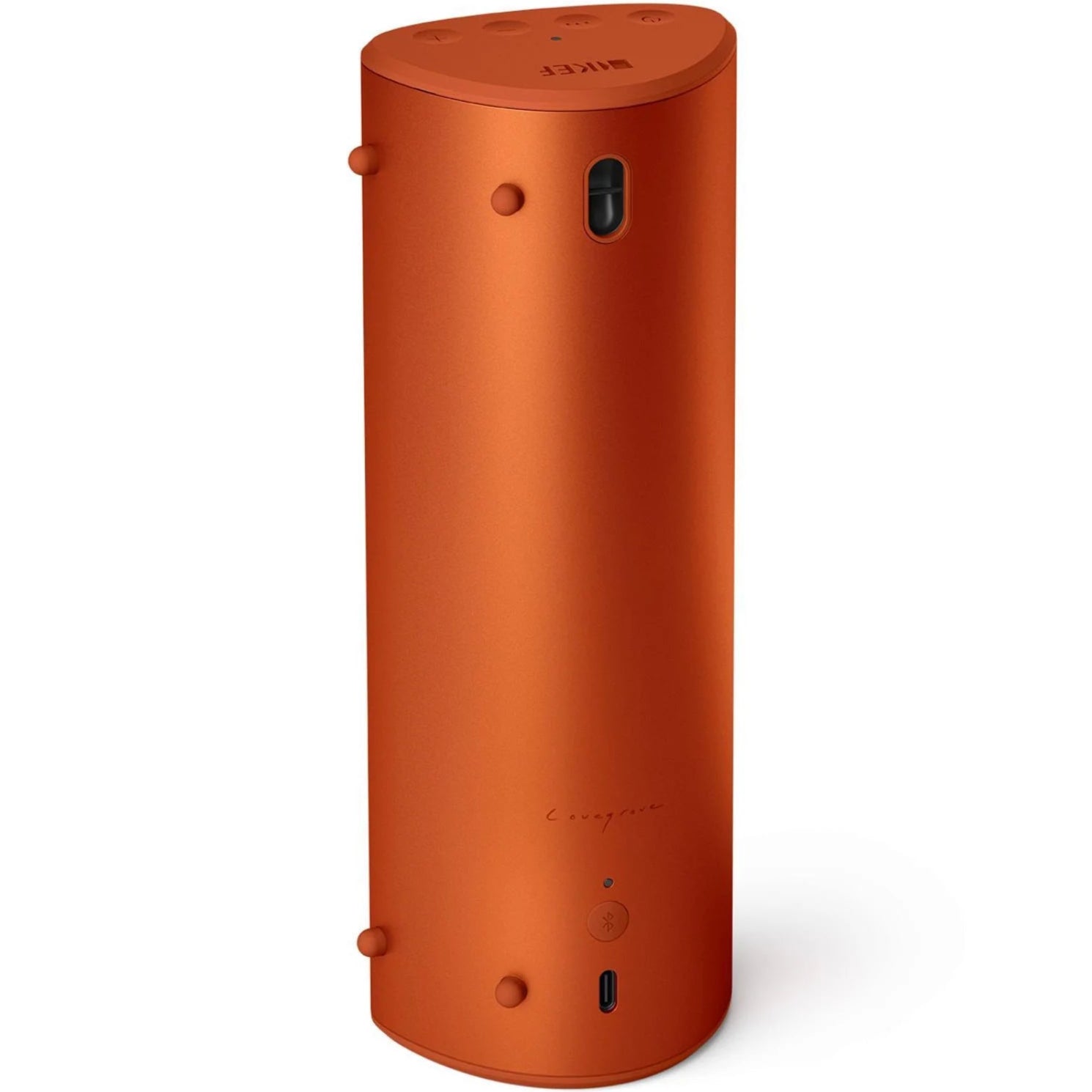 KEF Muo portable speakers, orange back view