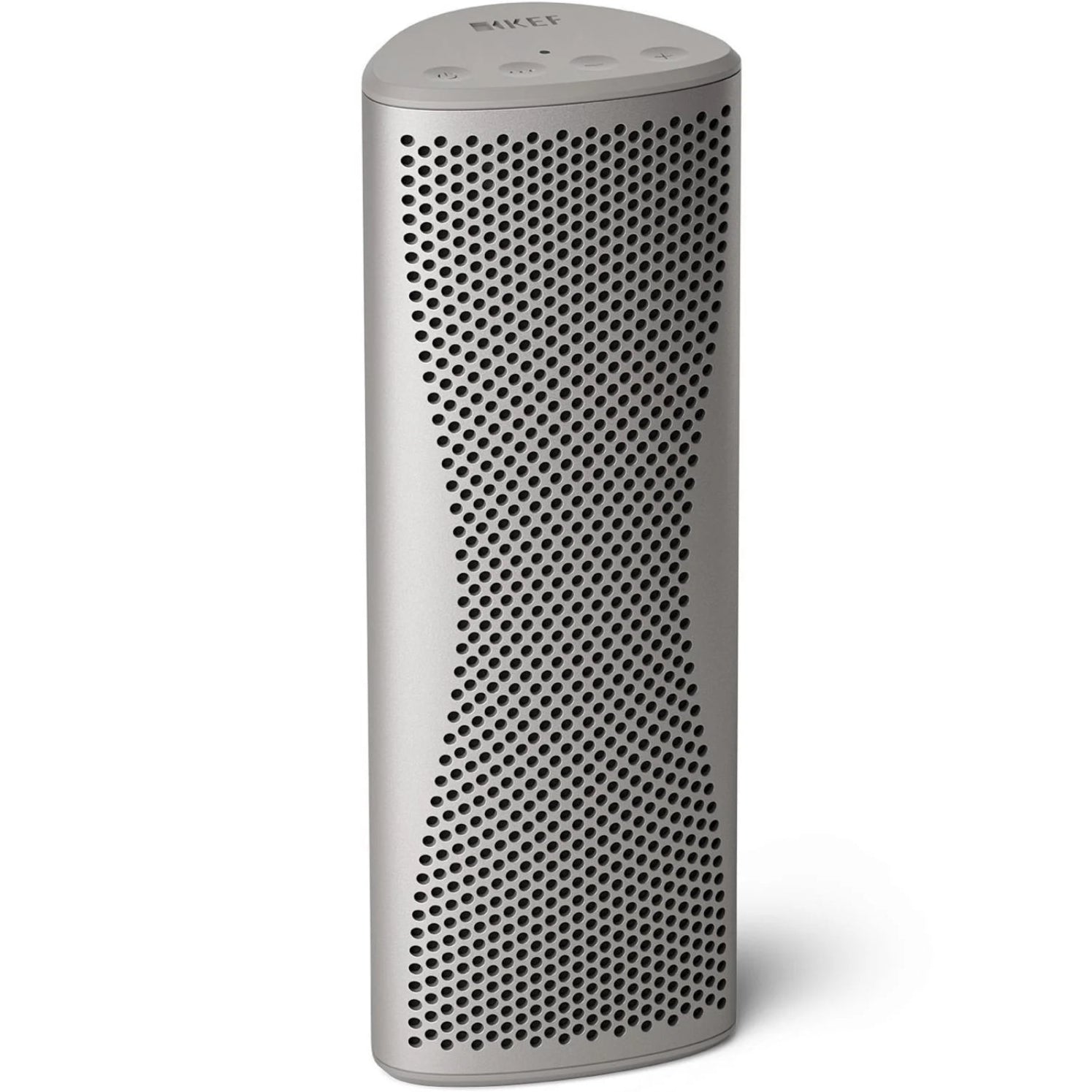 KEF Muo portable speakers, silver front view