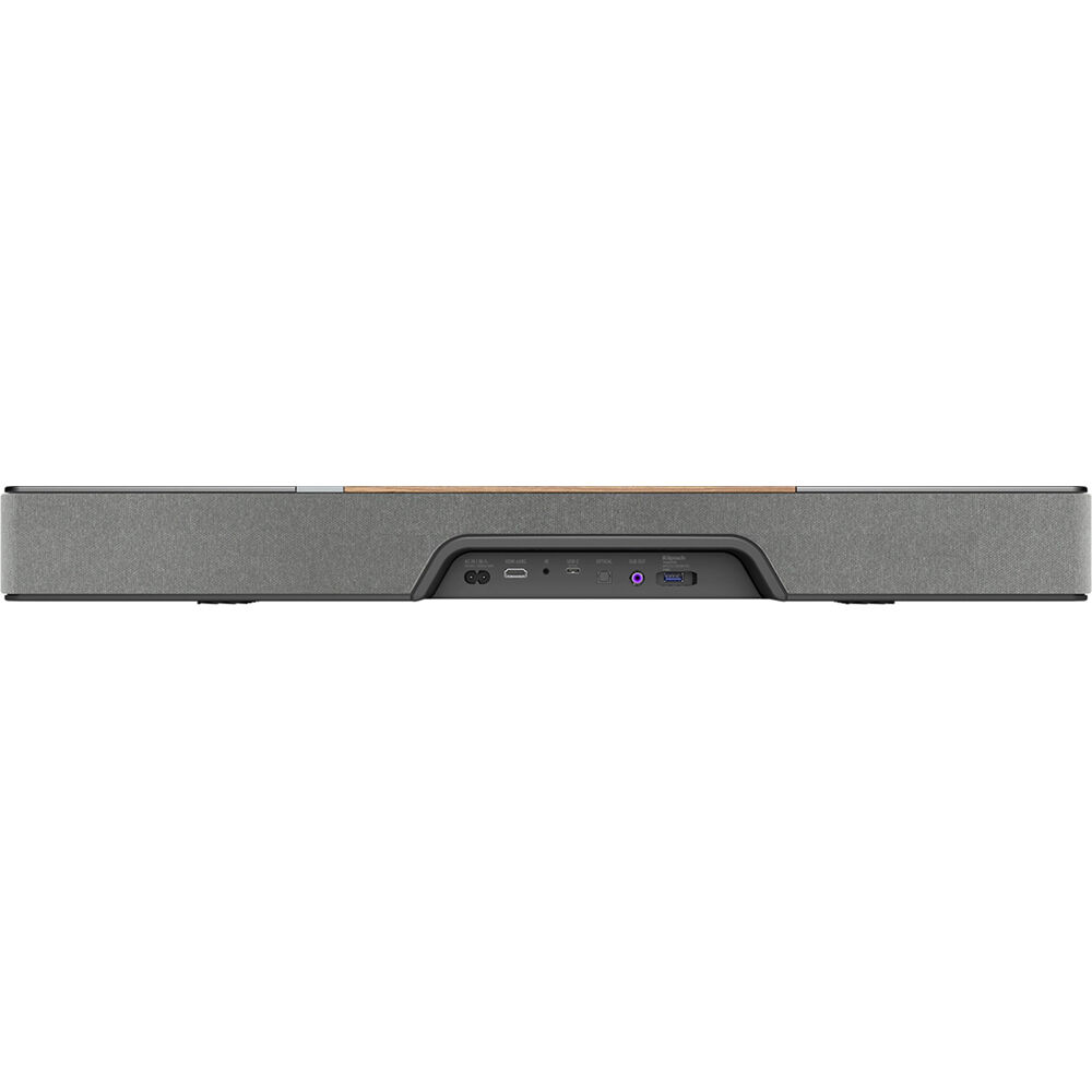 Klipsch Flexus Core 100 soundbar, rear panel connections walnut version.