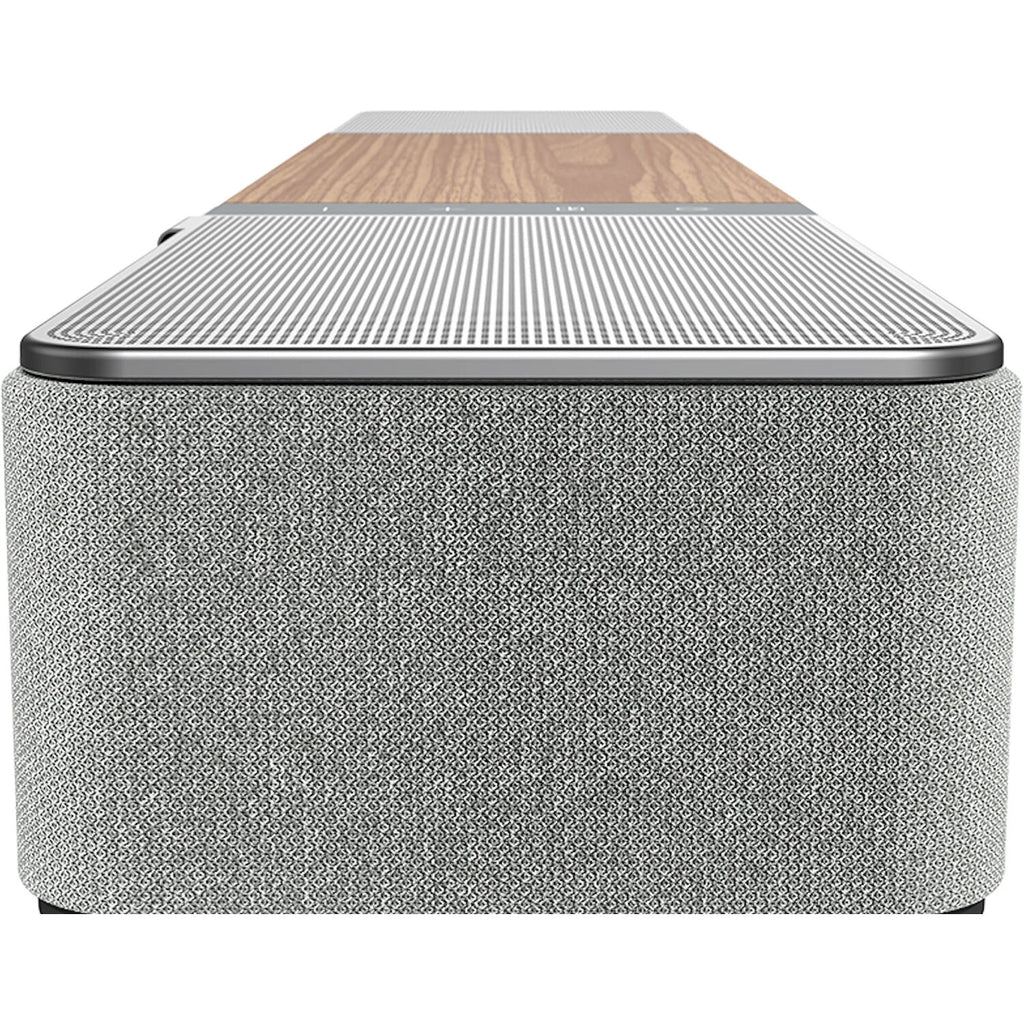 Klipsch Flexus Core 100 soundbar, end side profile walnut.