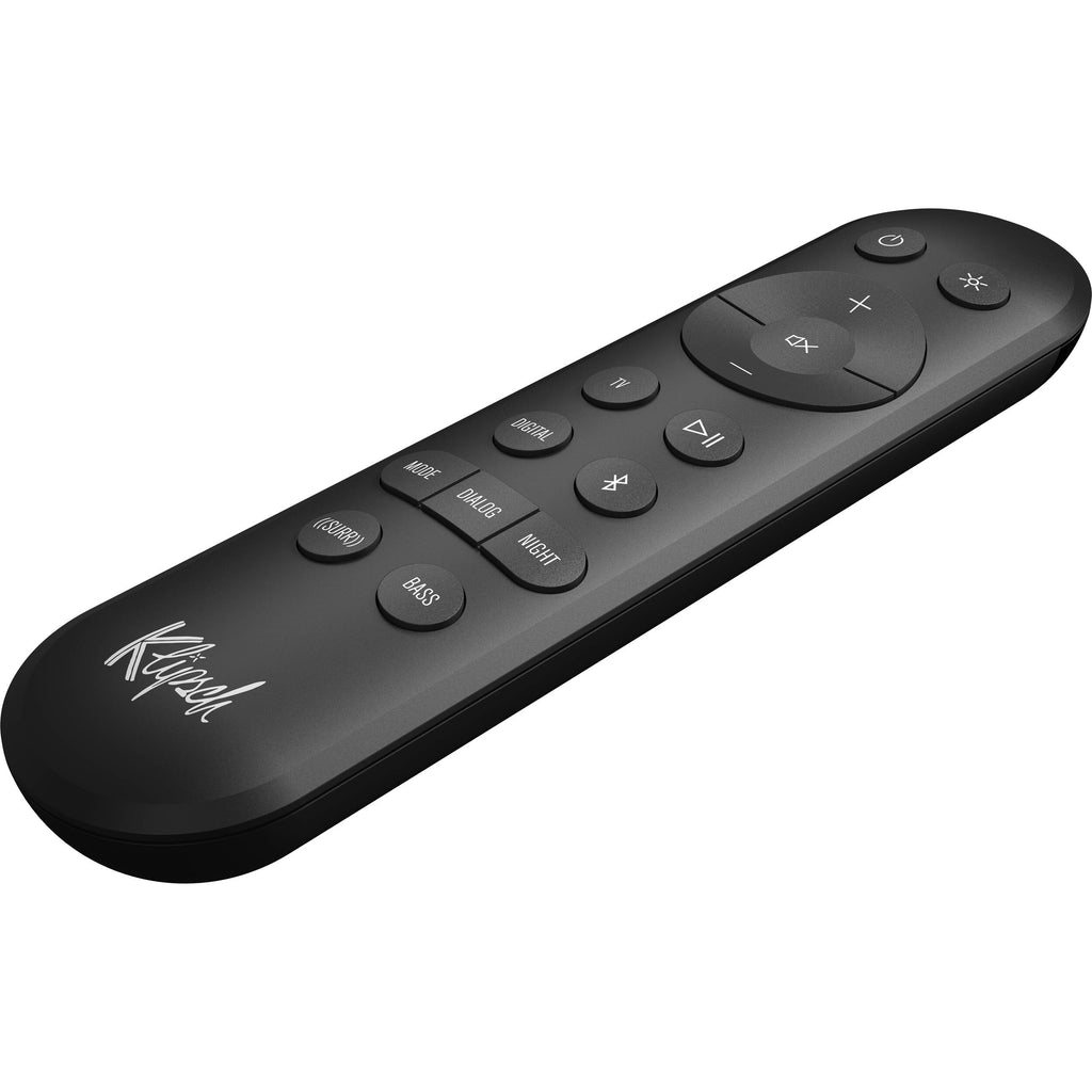 Klipsch Flexus Core 100 soundbar, included Klipsch remote control.