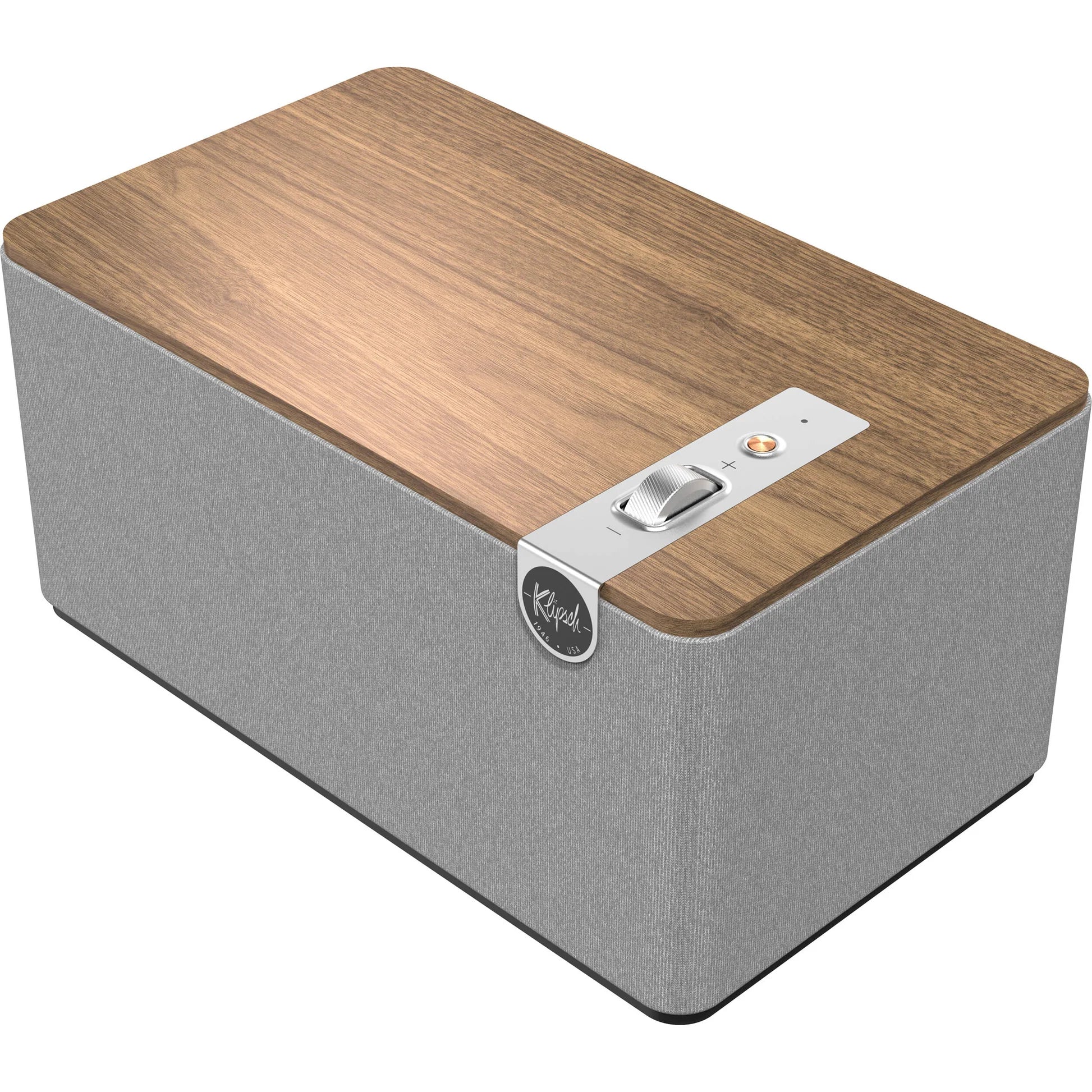 Klipsch The Three Plus wireless speaker, controls detail, black