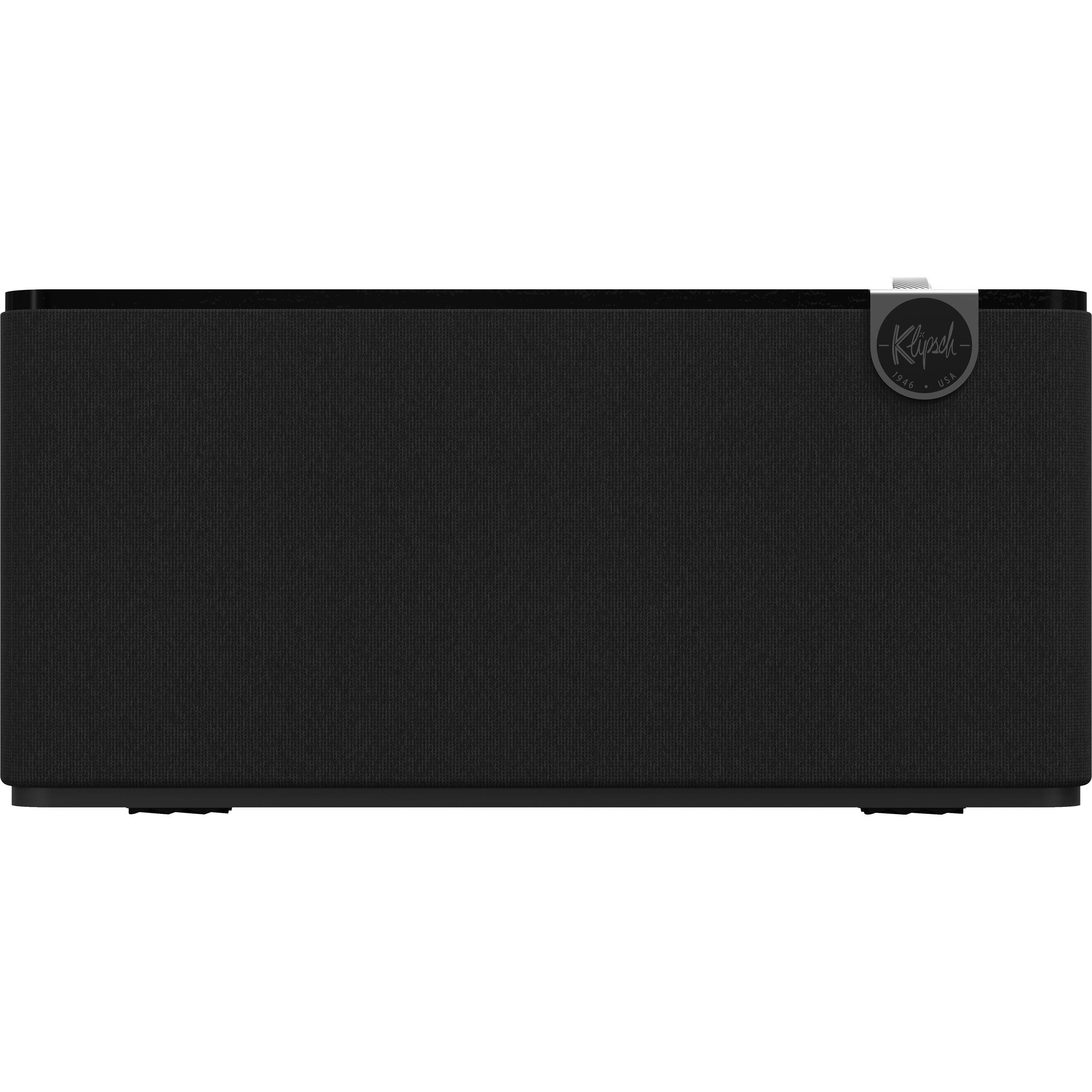 Klipsch The Three Plus wireless speaker, front view in black