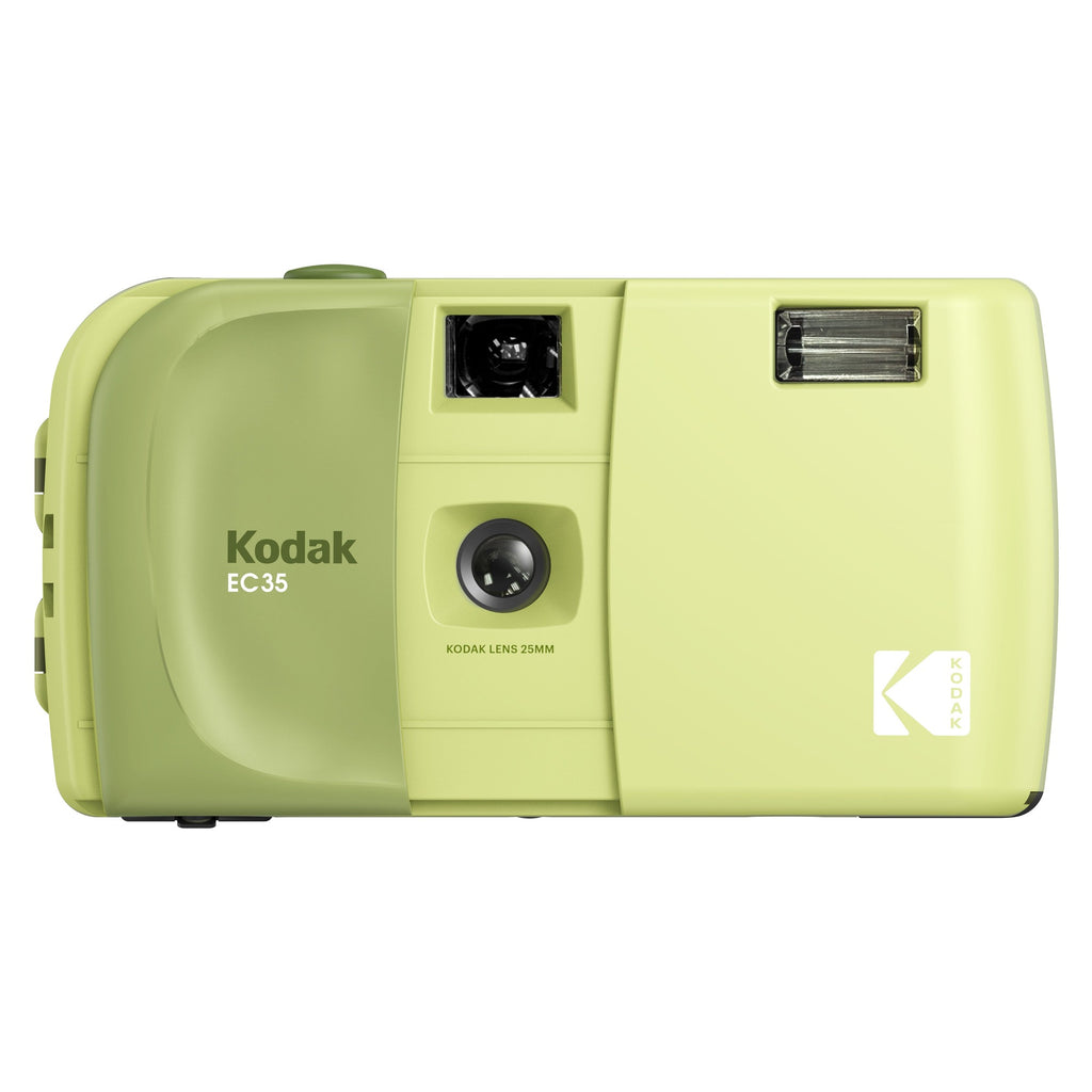 Kodak EC35 film camera in Avocado Green, front view