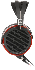 Audeze LCD-2 Leather-Free wired headphones shown from a side view, featuring large ear cups and sleek design.