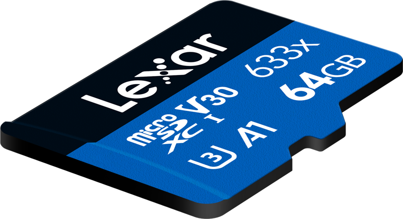 Lexar 633X 64GB microSDHC/SDXC V30 microSD card, view 3