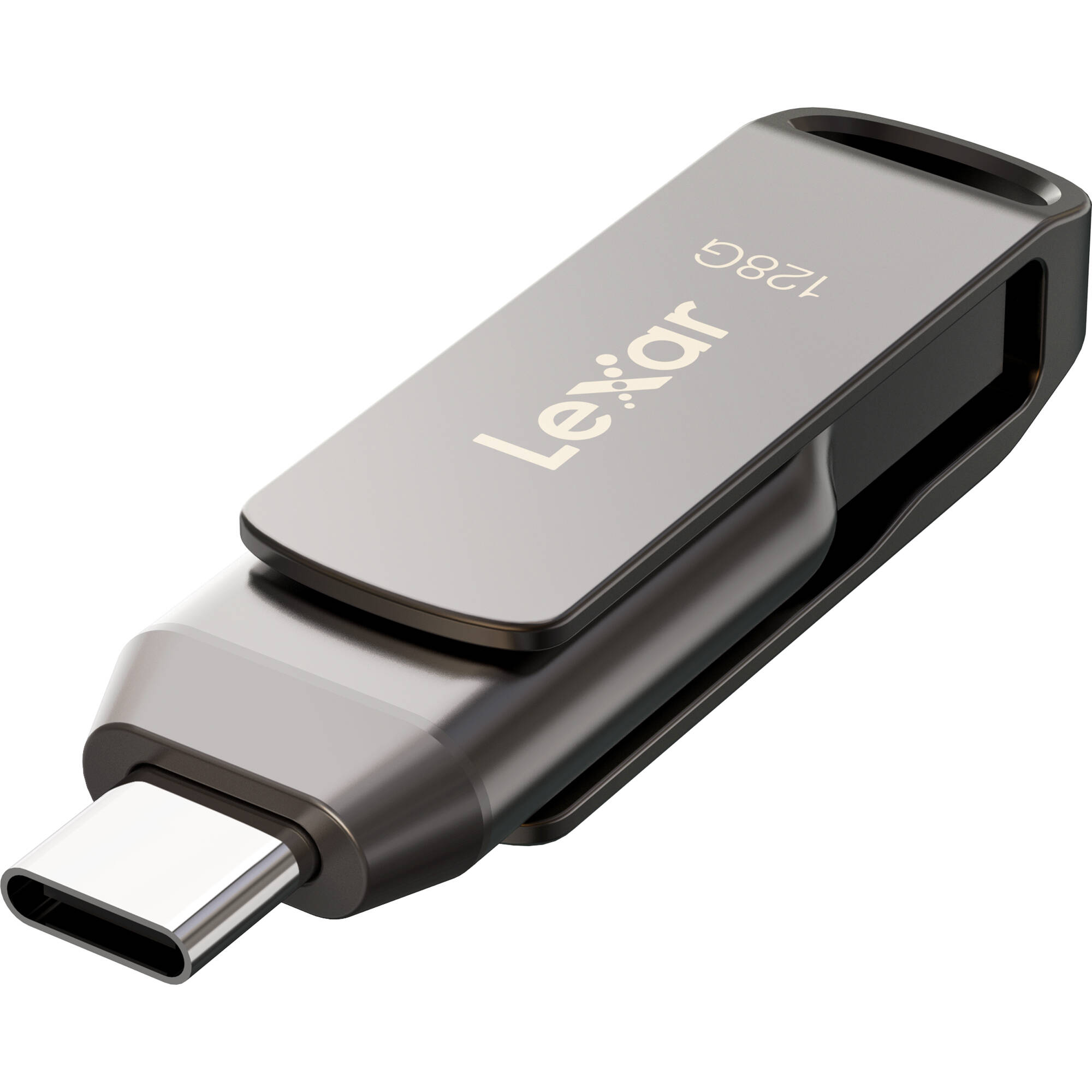 Lexar JumpDrive Dual Drive D400 USB stick, USB-C connector extended