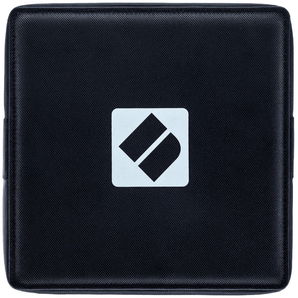 Overhead view of Novation Launchpad Pro hard case in black, designed for protecting studio equipment during transport.