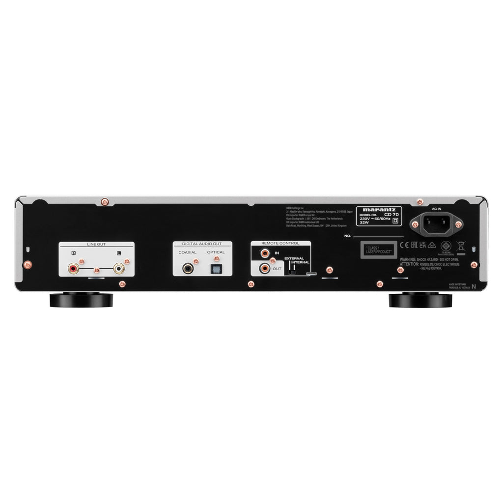 Marantz CD 70 Silver-Gold, rear panel with RCA, optical and coaxial outputs