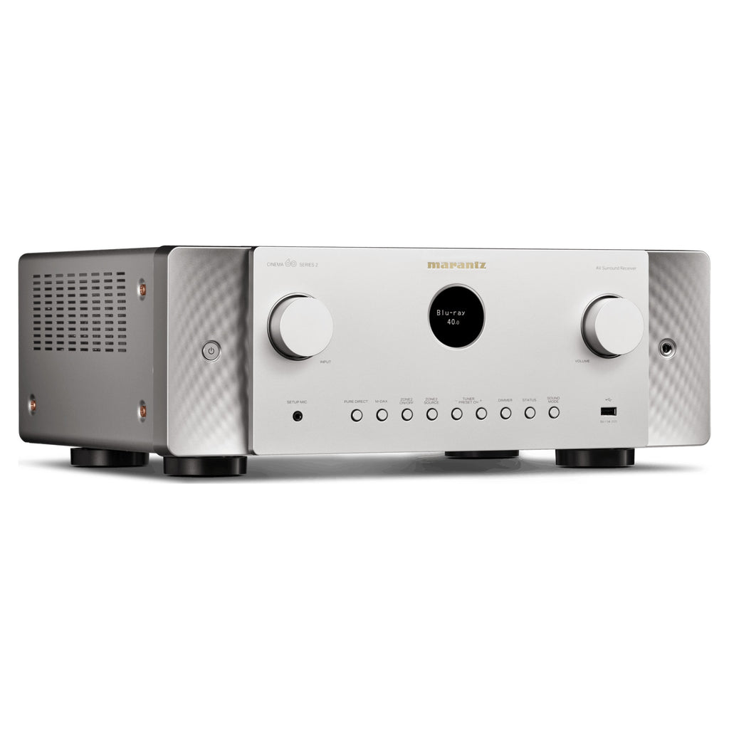 Marantz CINEMA 60 DAB Series 2, Silver Gold, angled view