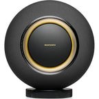 Marantz Horizon Grand wireless speakers with sleek design, featuring premium black finish and modern audio equipment appearance.