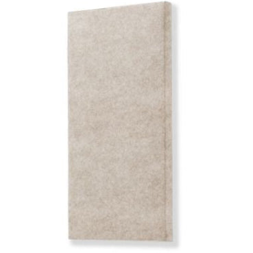 Megasonus POLY50 acoustic panel in a room, showing soundproofing and decorative fabric surface for improved acoustics.