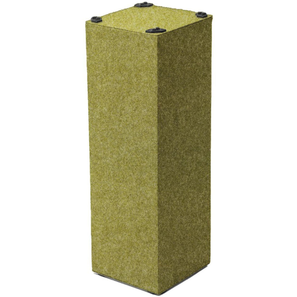 Megasonus Q Basstrap acoustic panel for low-frequency sound absorption, shown in a room setting with a sleek, modern design.