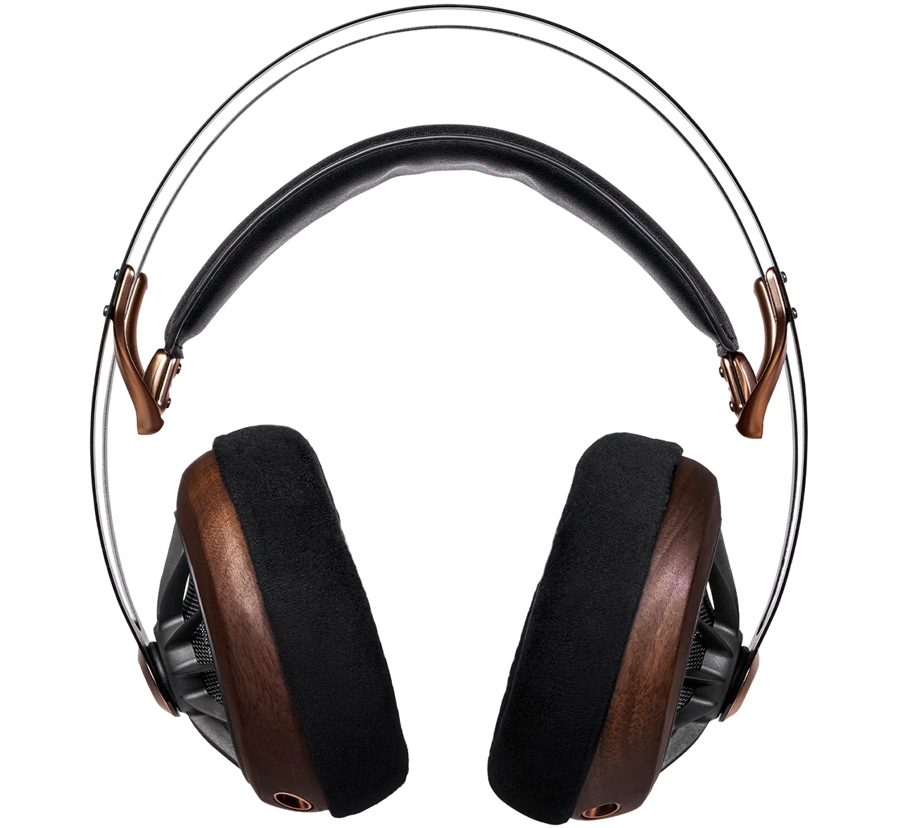 Meze Audio 109 Pro wired headphones, black, close-up detail.