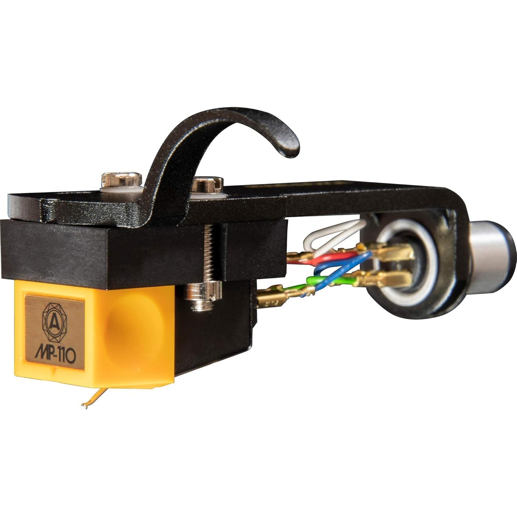 Nagaoka MP-110H turntable cartridge with matching headshell, high-quality audio accessory for vinyl record players.