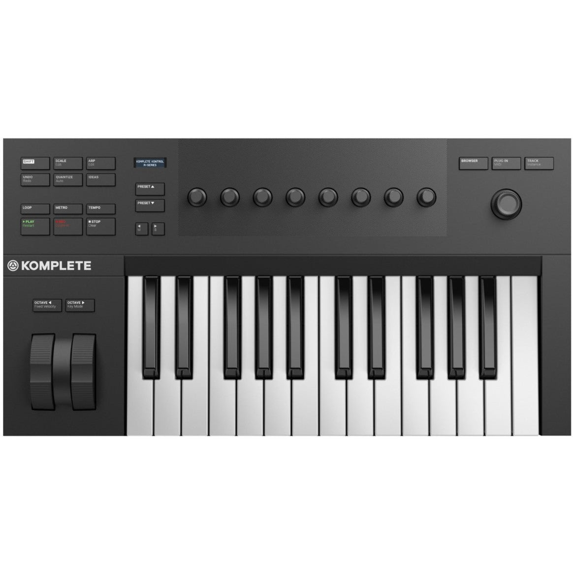 Native Instruments Komplete Kontrol A25 MIDI keyboard controller, black.
