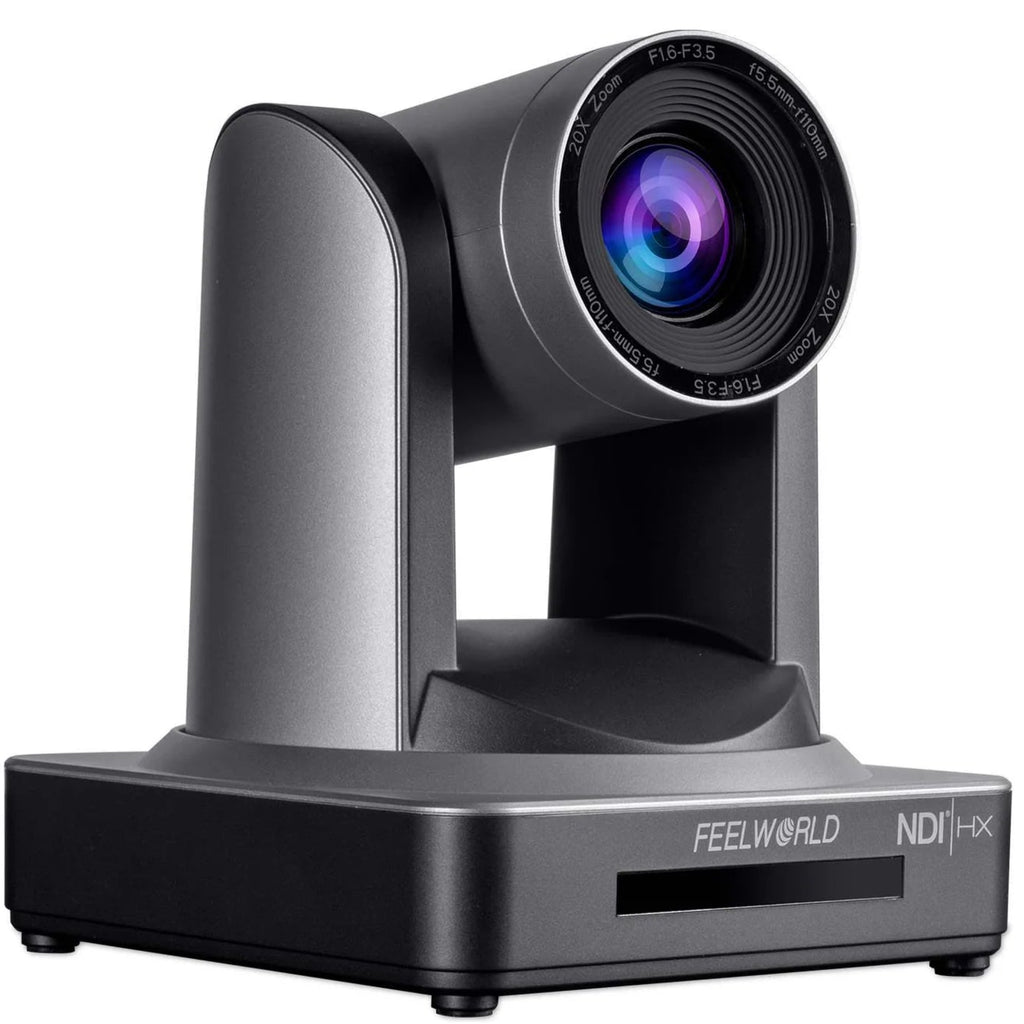 Feelworld PTZ Camera NDI20X with 20x optical zoom, streaming PTZ camera for professional live video production