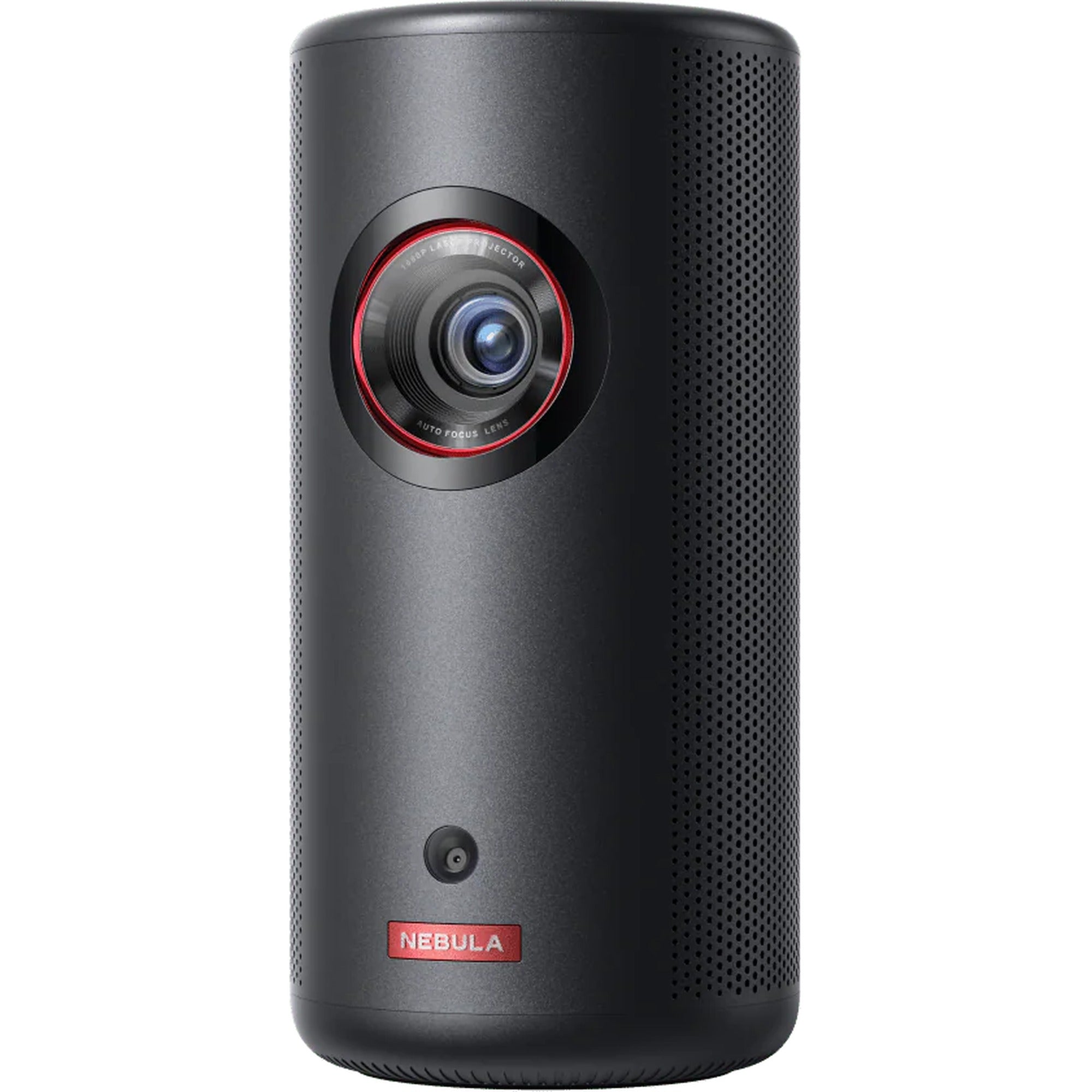 Nebula Capsule 3 Laser projector by Nebula showing a compact portable design with a projection lens and control buttons.
