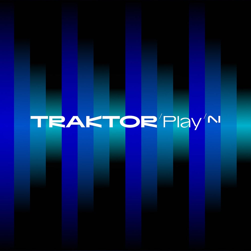 Native Instruments Traktor Play DJ software interface displayed on screen with waveform and control features.