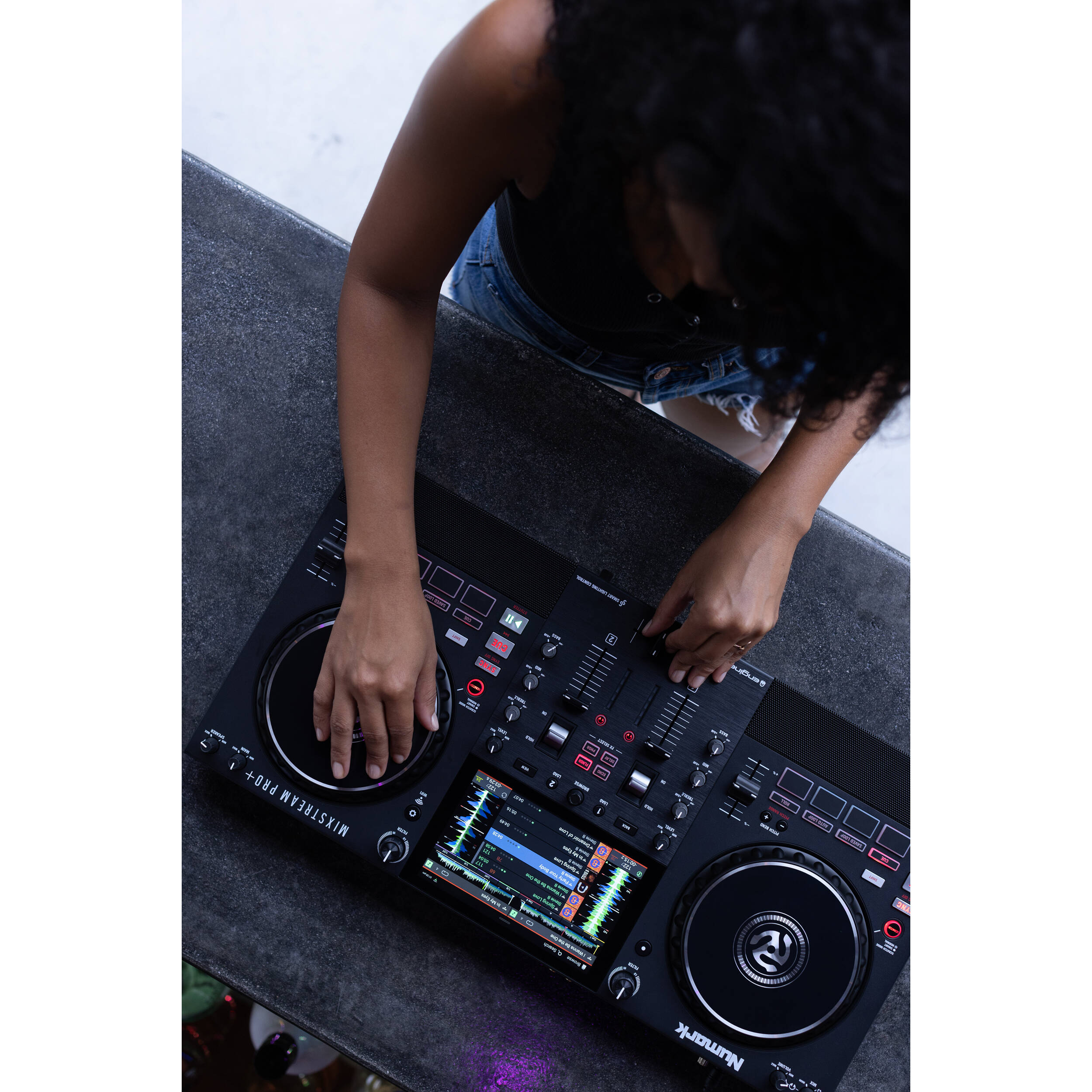 Numark Mixstream Pro+ standalone DJ controller.