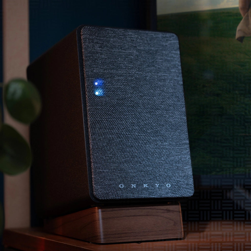 Onkyo GX-10DB desktop speakers, close-up view