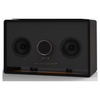 Onkyo GX-AiO 100 with grille removed, dual main drivers, control ring and illuminated bass duct