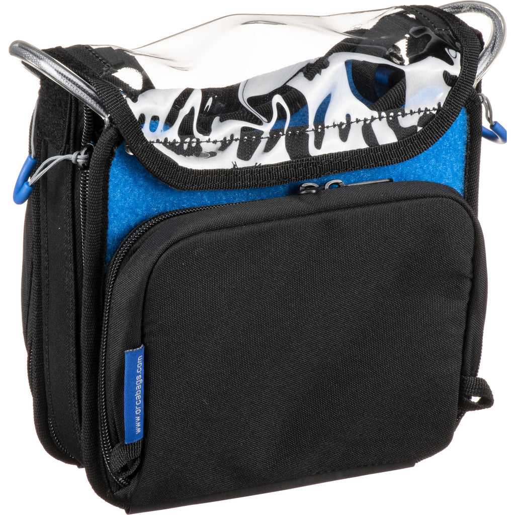 Orca Bags OR-268 microphone bag, bag side pocket angled view.