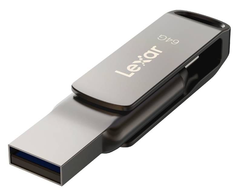 Lexar JumpDrive Dual Drive D400 64 GB (USB 3.1) (2-in-1 Flash Drive)