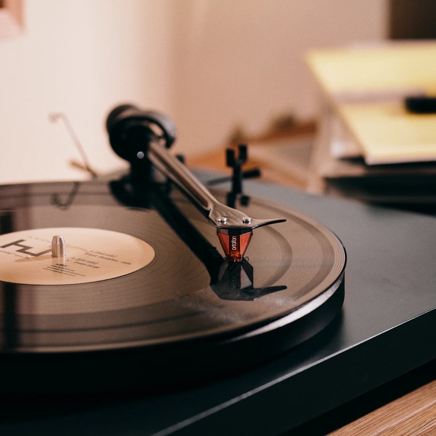 Ortofon 2M Red moving magnet turntable cartridge, lifestyle setup