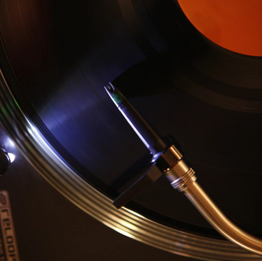 Ortofon Concorde Mix MK2 turntable cartridge, lifestyle on a spinning record