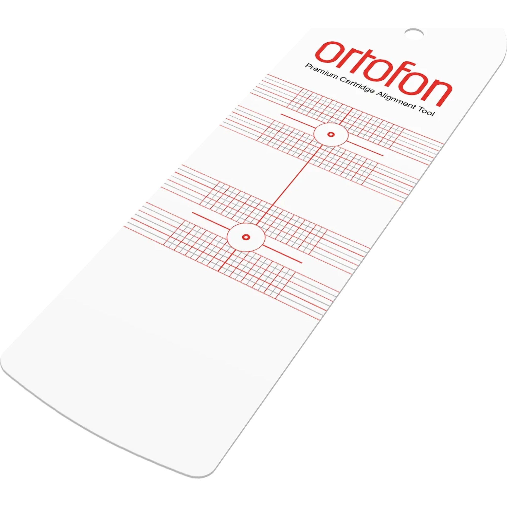 Ortofon Premium Cartridge Alignment Tool for precise alignment of turntable cartridges, part of Ortofon's cartridge accessories.