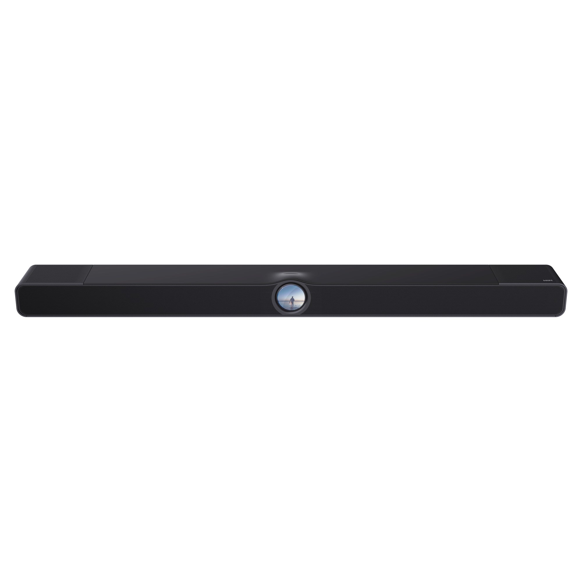WiiM Bar Black front view with touch display