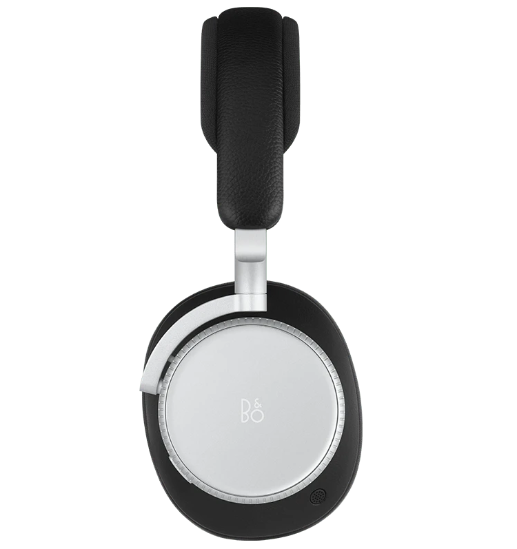 Bang & Olufsen Beoplay H100 wireless headphones in black, front view showing sleek design and over-ear fit.