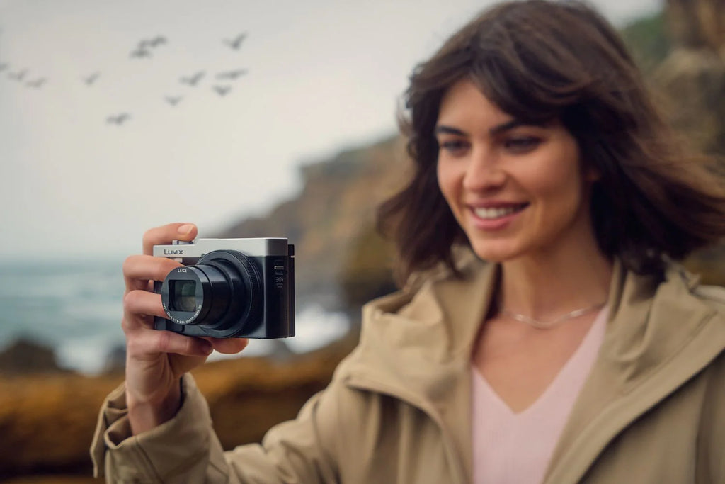 Panasonic Lumix TZ99 compact camera in silver