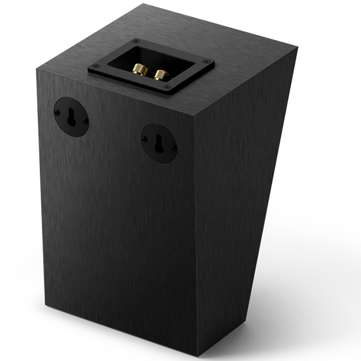 KEF Q8 Meta Dolby Atmos speakers shown with sleek black finish and modern design for high-quality home audio setup