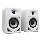 Pioneer DJ DM-40D desktop monitors, angled view in white