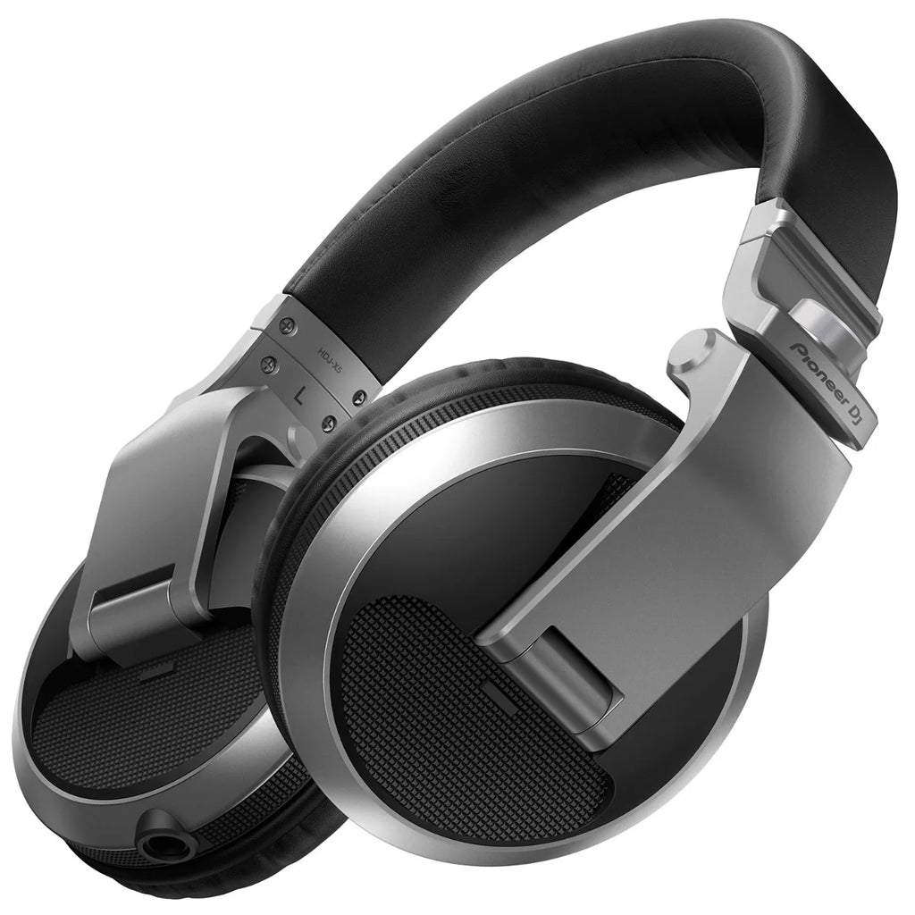 Pioneer HDJ-X5 DJ headphones, in black, side view