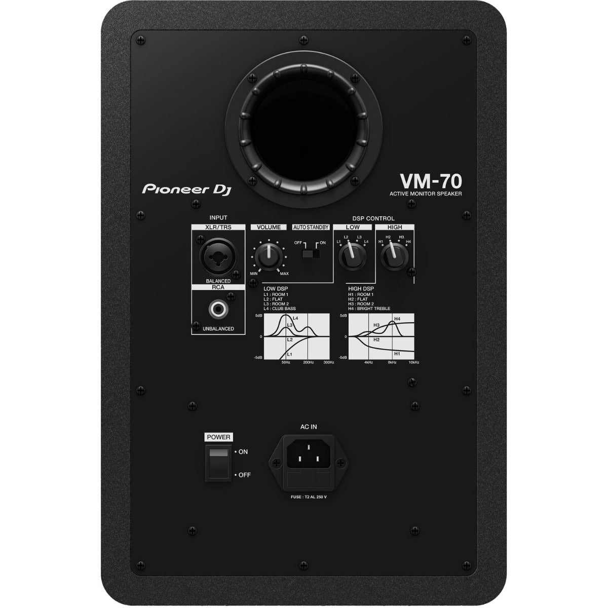 Pioneer DJ Pioneer VM-70, active nearfield monitors, back