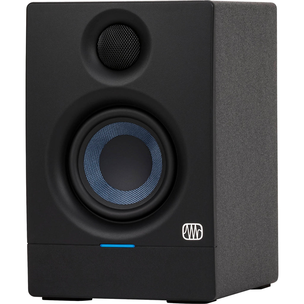 PreSonus Eris 3.5 2nd Gen desktop speakers, in black, lifestyle setting