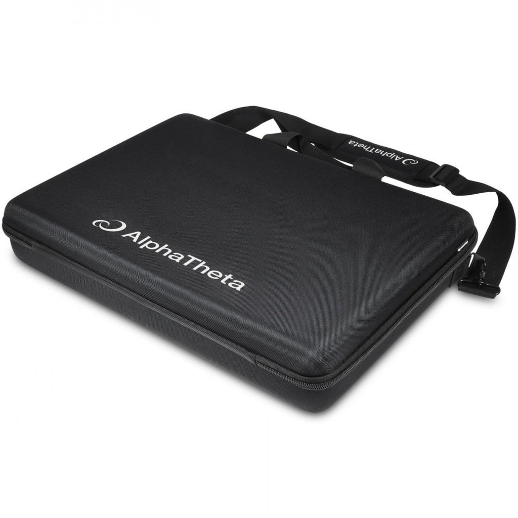 AlphaTheta Omnis-Duo DJ hard case with sturdy exterior and secure handles, designed for protecting DJ equipment during transport.