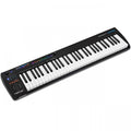 Nektar Impact GXP61 MIDI controller keyboard with 61 keys and control buttons, shown in a sleek black design.