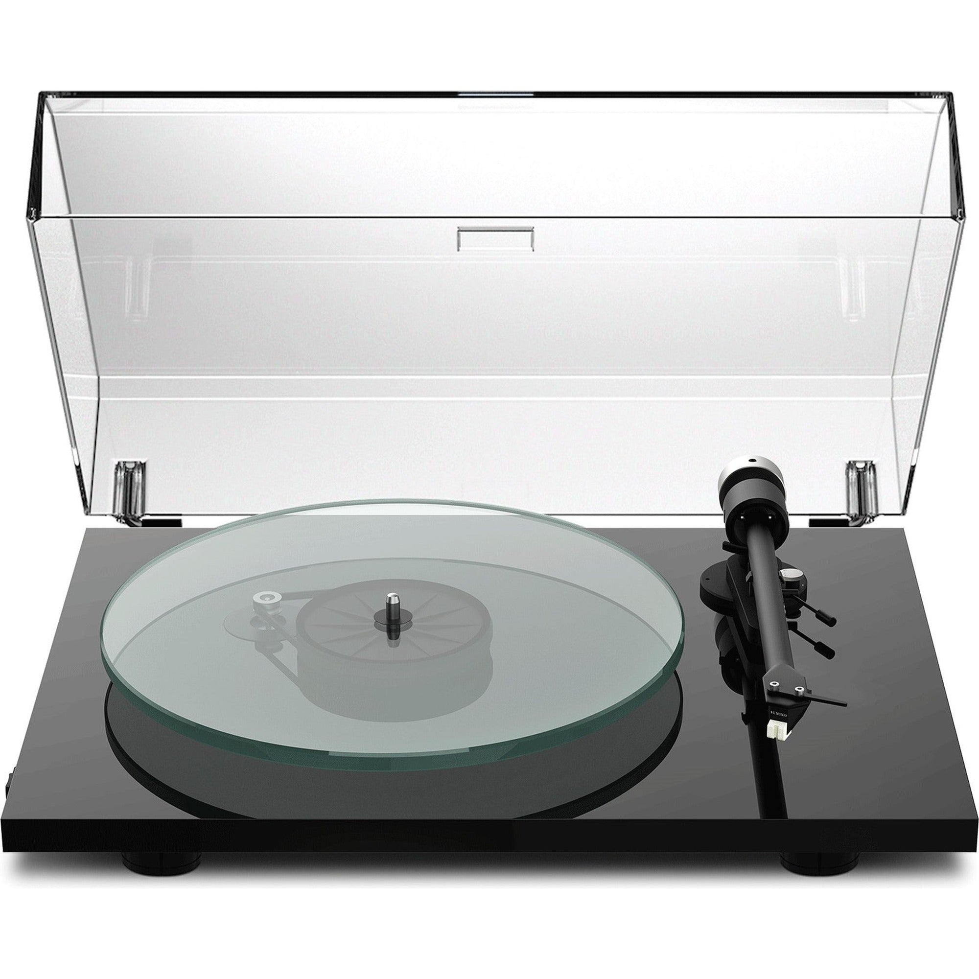 Pro-Ject T2 W Rainer turntable with wooden plinth and sleek design, showcasing the high-quality audio equipment.