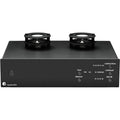 Pro-Ject Tube Box S3 B phono preamp with vacuum tubes, compact design, black finish, and connection ports visible in the image.