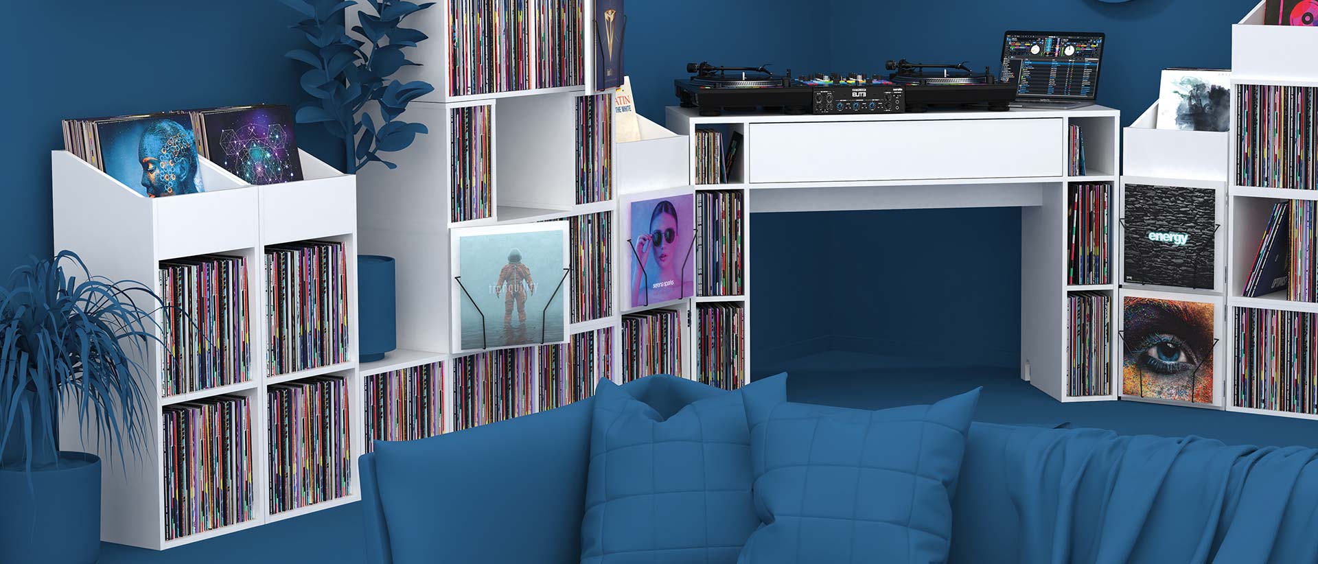 Glorious Record Box Display Door (White)